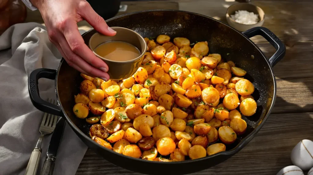 « Divin ! » : ma salade de pommes de terre n’est plus jamais molle ou fade depuis que je fais ce petit geste juste avant de servir
